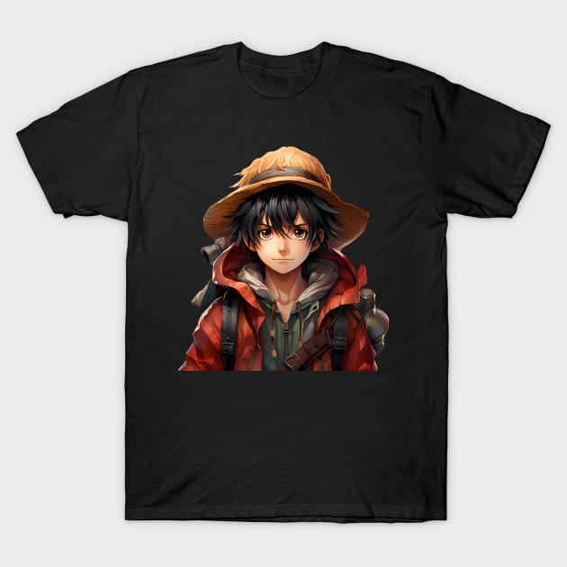 Reimagined Monkey D. Luffy from One Piece T-Shirt by Keciu's Shop